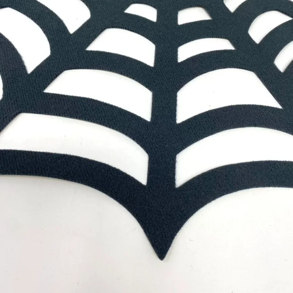 Faux Leather 2 Charger Placemats Threshold™ Black Spiderweb Halloween 15